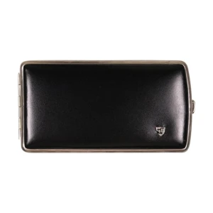 Tabakera Kožna Crna Nikal Mat 120mm