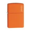 Zippo Orange Matte Zippo Logo 231ZL
