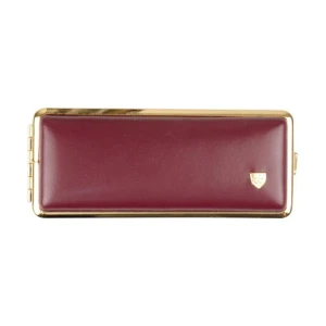 Tabakera Kožna Burgundy sa Zlatnim Okvirom