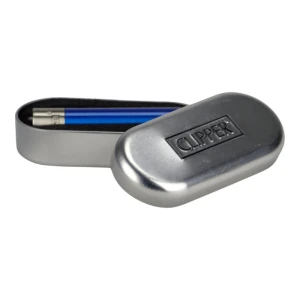 CLIPPER Upaljač kremen metal 207770 BLUE AND SILVER