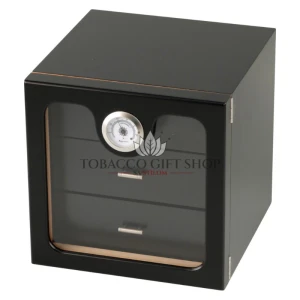 Crni ormarić za cigare humidor sa 3 ladice