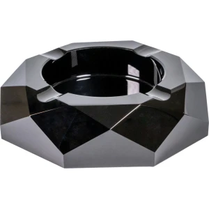 Cigar Pepeljara Kristal 8ugaona Crna