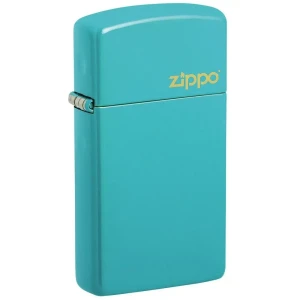 ZIPPO UPALJAČ Slim® Flat Turquoise Zippo Logo 49529ZL