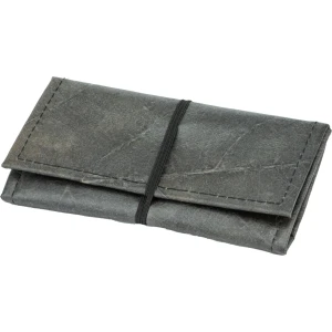 Veganska torbica za duhan od listova tikovine – crna