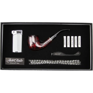 JEAN CLAUDE Premium set – savijena crvena lula s akrilnim ustnikom