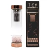Staklena boca za čaj s infuzerom – Rose Gold, Rozenkvarc