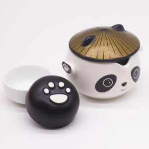 Panda set čajnika – dvije šoljice, putni paket