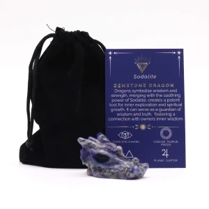 Mala zmajeva glava od dragog kamena sodalit 45x30x28mm