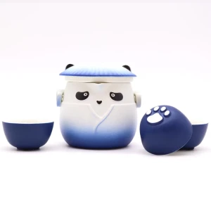 Panda set čajnika i tri šoljice – Nebesko plava