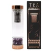 Staklena boca za čaj s infuzerom – Rose Gold, Ametist