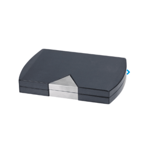 Putni humidor karbon finis metal dekoracija za 10 cig