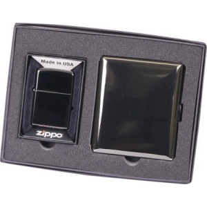 ZIPPO SET SA TABAKEROM EBONY