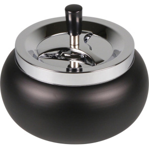 Pepeljara vrteća Jumbo Hrom/Crna 17cm