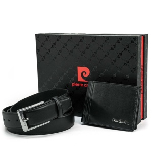 PIERRE CARDIN POKLON SET MUSKI REMEN plus NOVCANIK PARURE 11GG16 CRNI