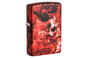 ZIPPO UPALJAC Skull with Red Design 48772