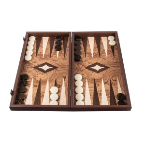 Ručno rađeni Backgammon u kutiji sa orah burl&venge vrhovima 38x20cm