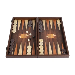 Ručno rađeni Backgammon printani - geometrijski drveni motiv 48x26cm