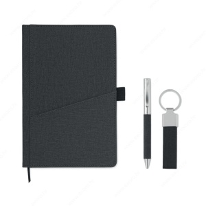 POKLON SET Olovka, notes i privjesak, MO2335-03 crni
