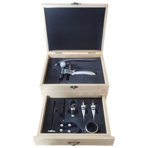 Set za vino – 7 dijelova u bambus kutiji 807